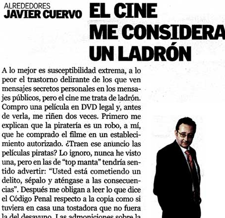 Javier Cuervo en el dominical de La Vanguardia